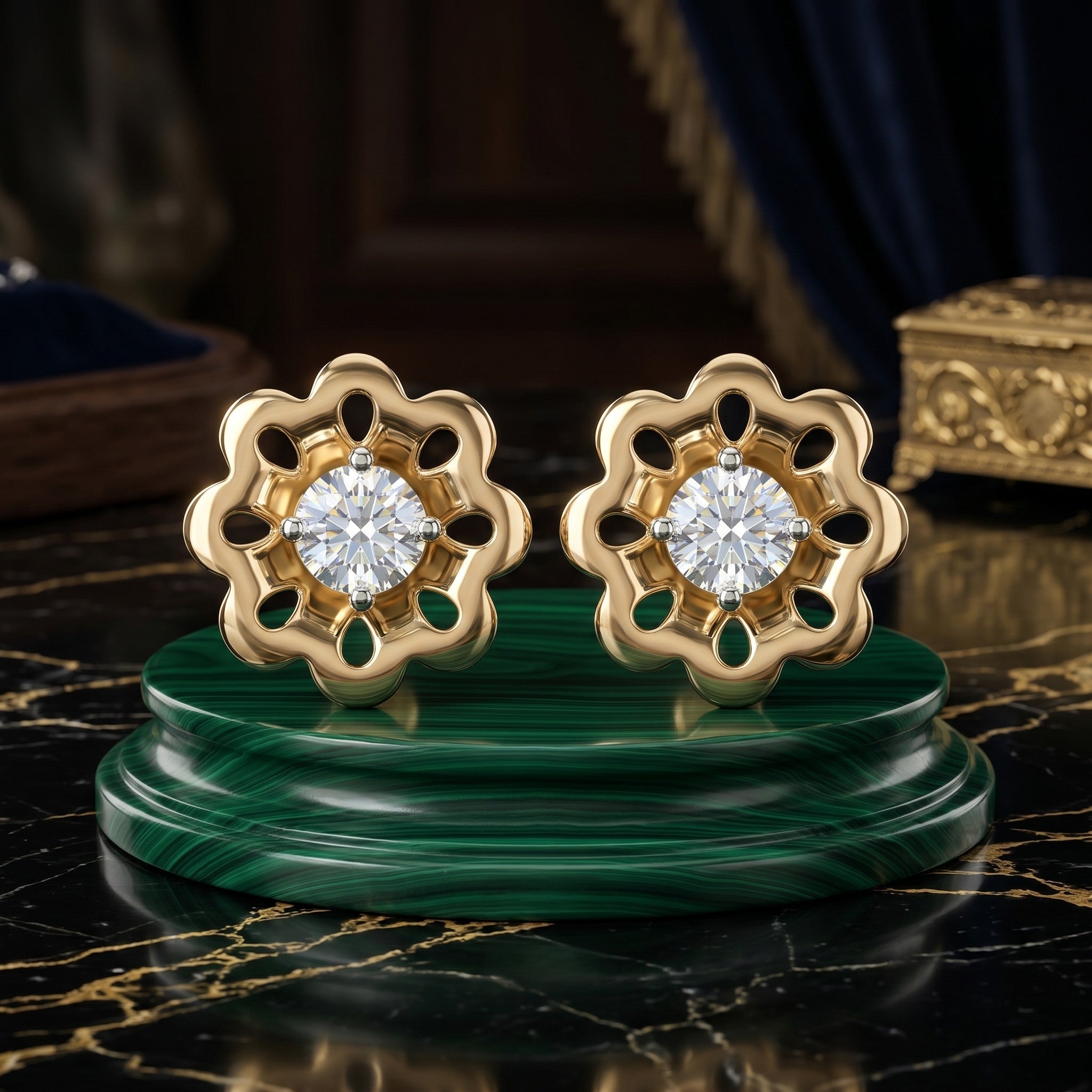 Marigold Crest Lab Grown Diamond Earrings