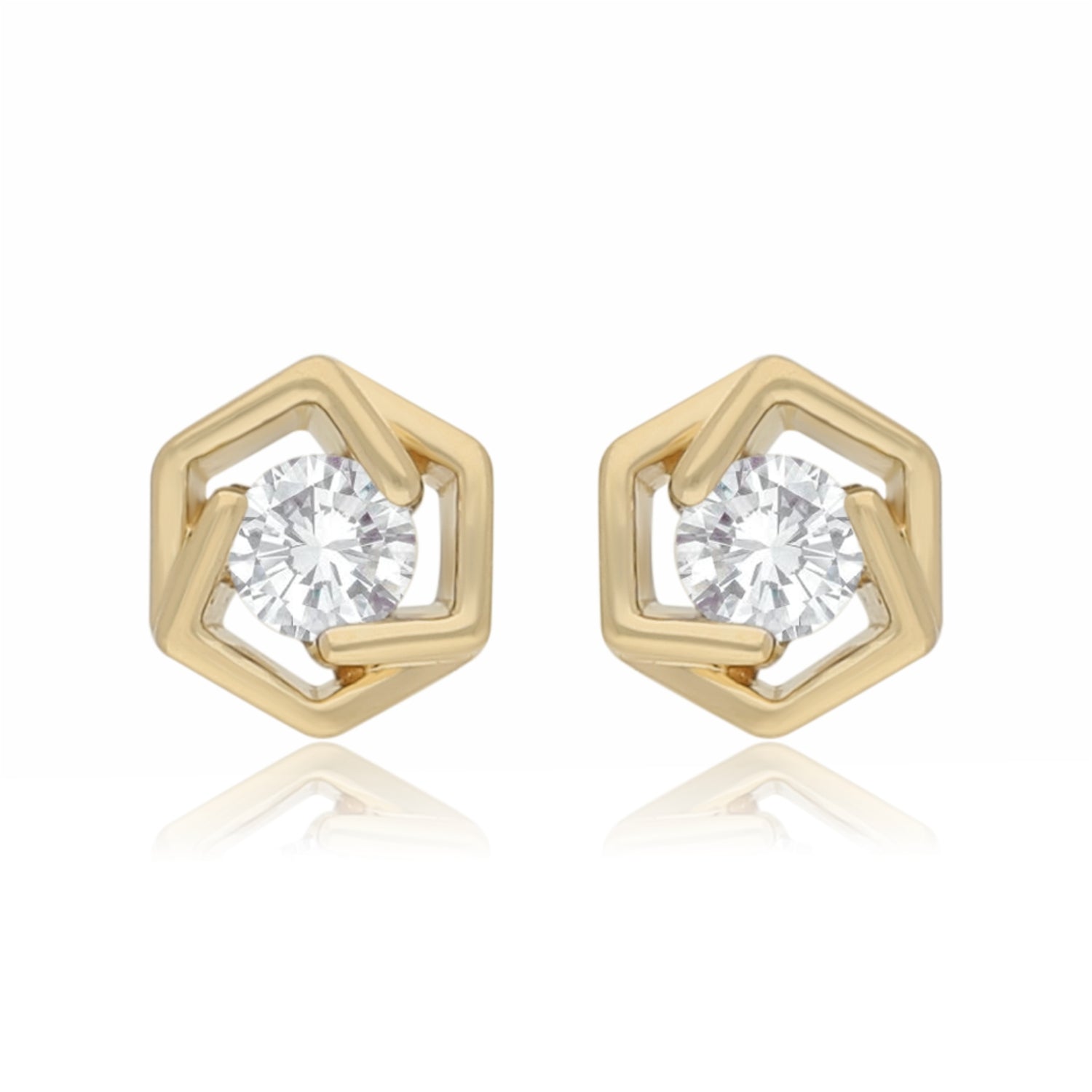 GeoHalo Spark Lab Grown Diamond Earrings