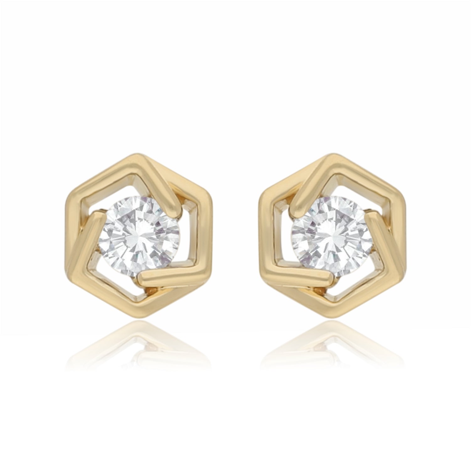 GeoHalo Spark Lab Grown Diamond Earrings