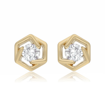 GeoHalo Spark Lab Grown Diamond Earrings