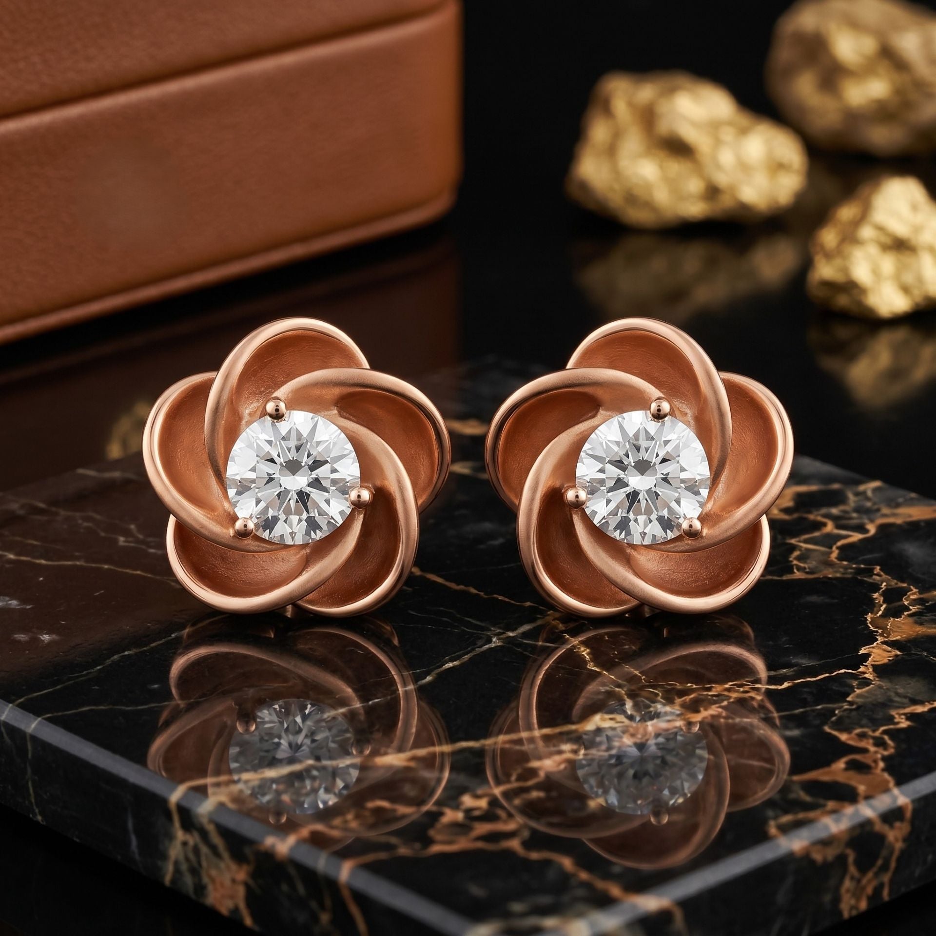 Desert Rose Lab Grown Diamond Earrings