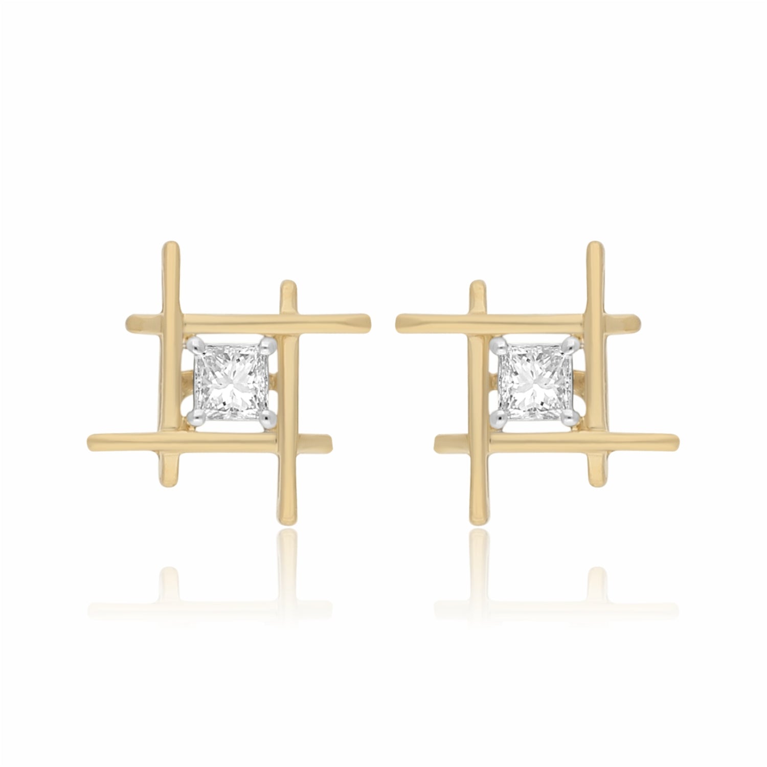 Gridline Radiance Lab Grown Diamond Earrings