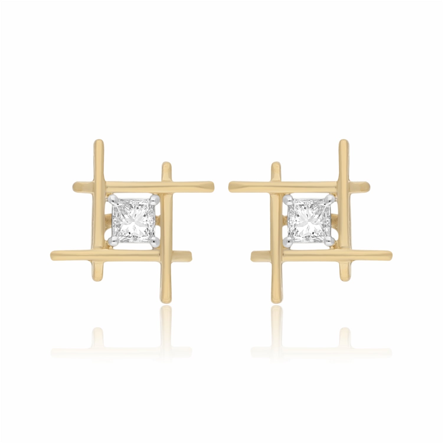 Gridline Radiance Lab Grown Diamond Earrings