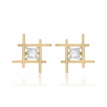 Gridline Radiance Lab Grown Diamond Earrings