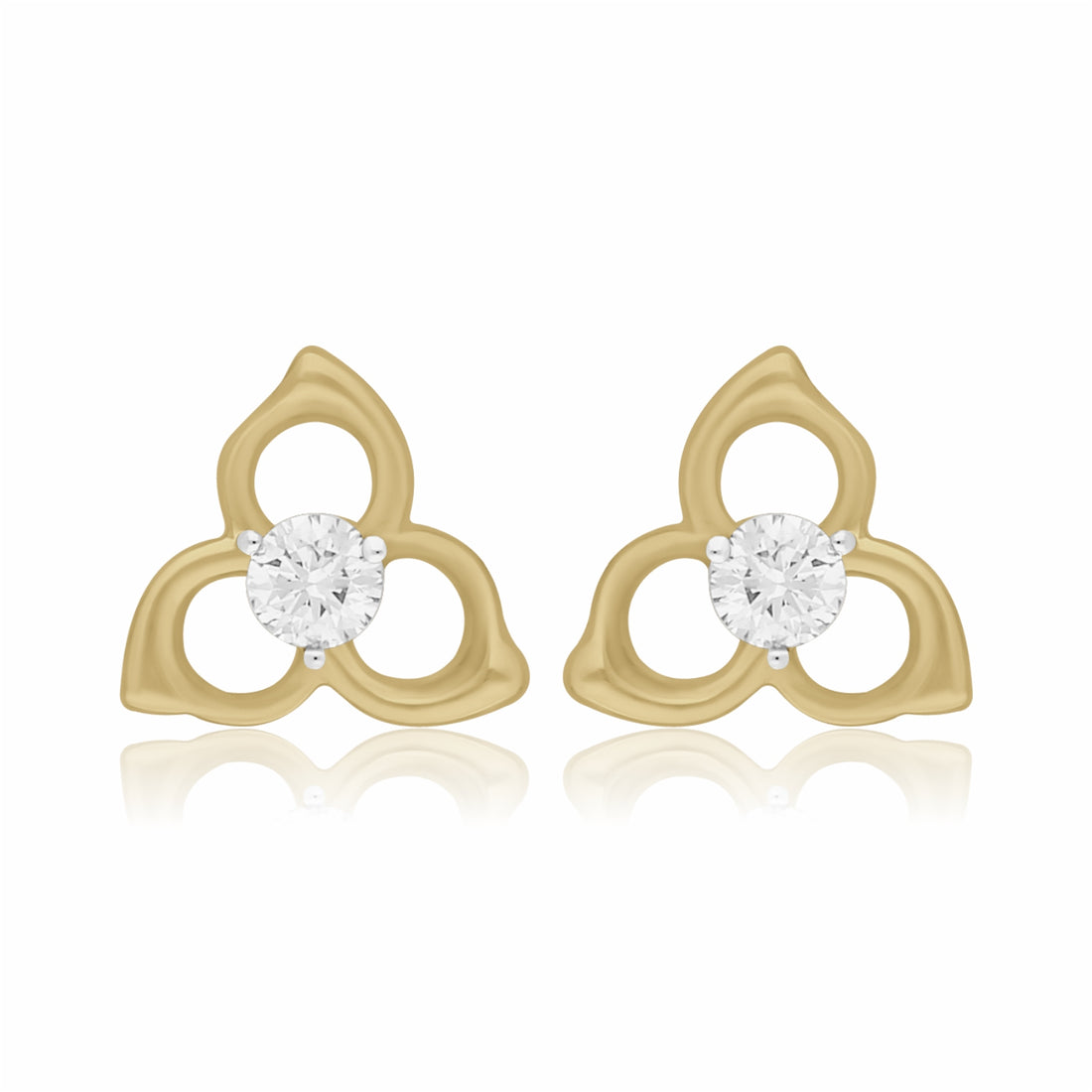 Triad Crest Sparkle Lab Grown Diamond Earrings