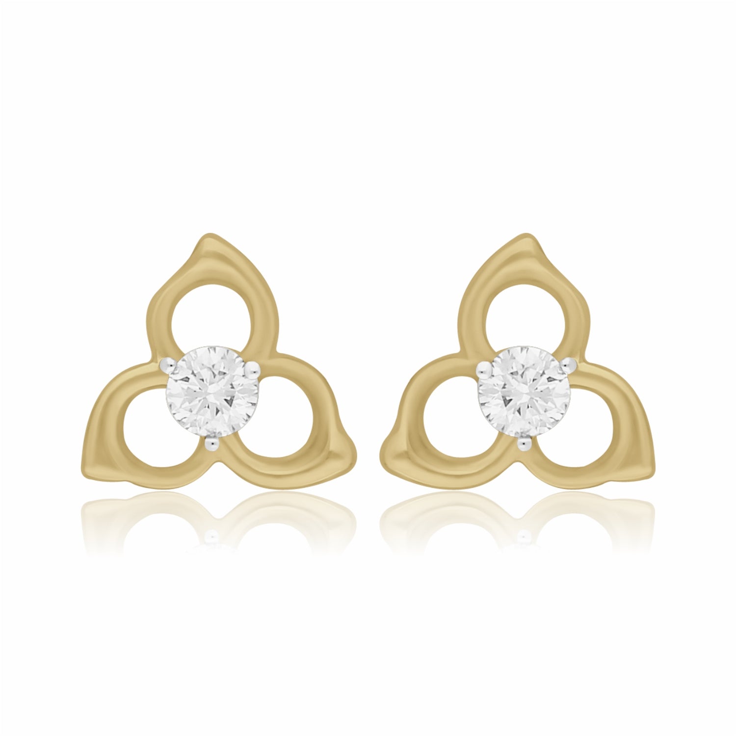 Triad Crest Sparkle Lab Grown Diamond Earrings
