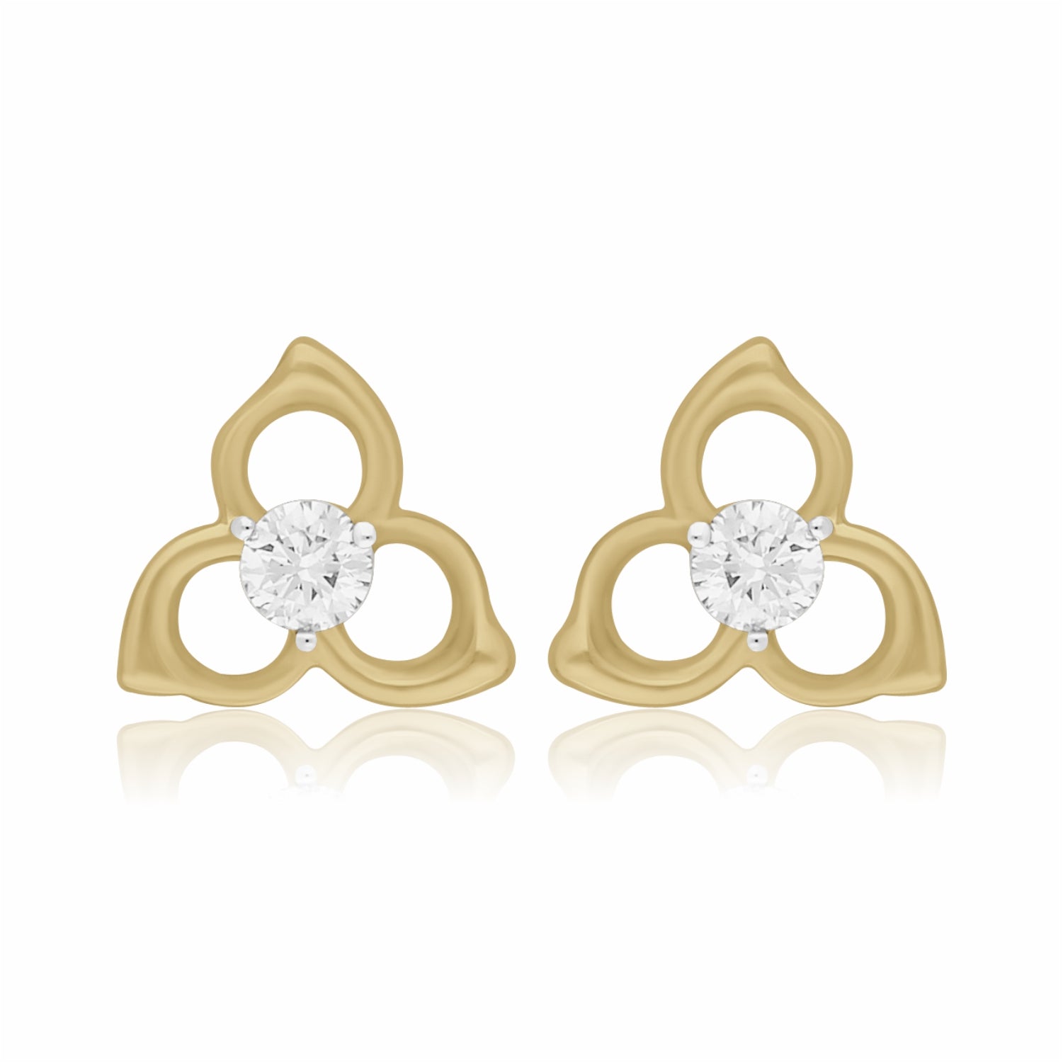 Triad Crest Sparkle Lab Grown Diamond Earrings