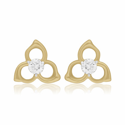 Triad Crest Sparkle Lab Grown Diamond Earrings