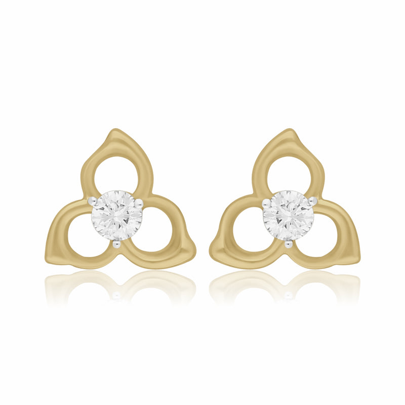 Triad Crest Sparkle Lab Grown Diamond Earrings