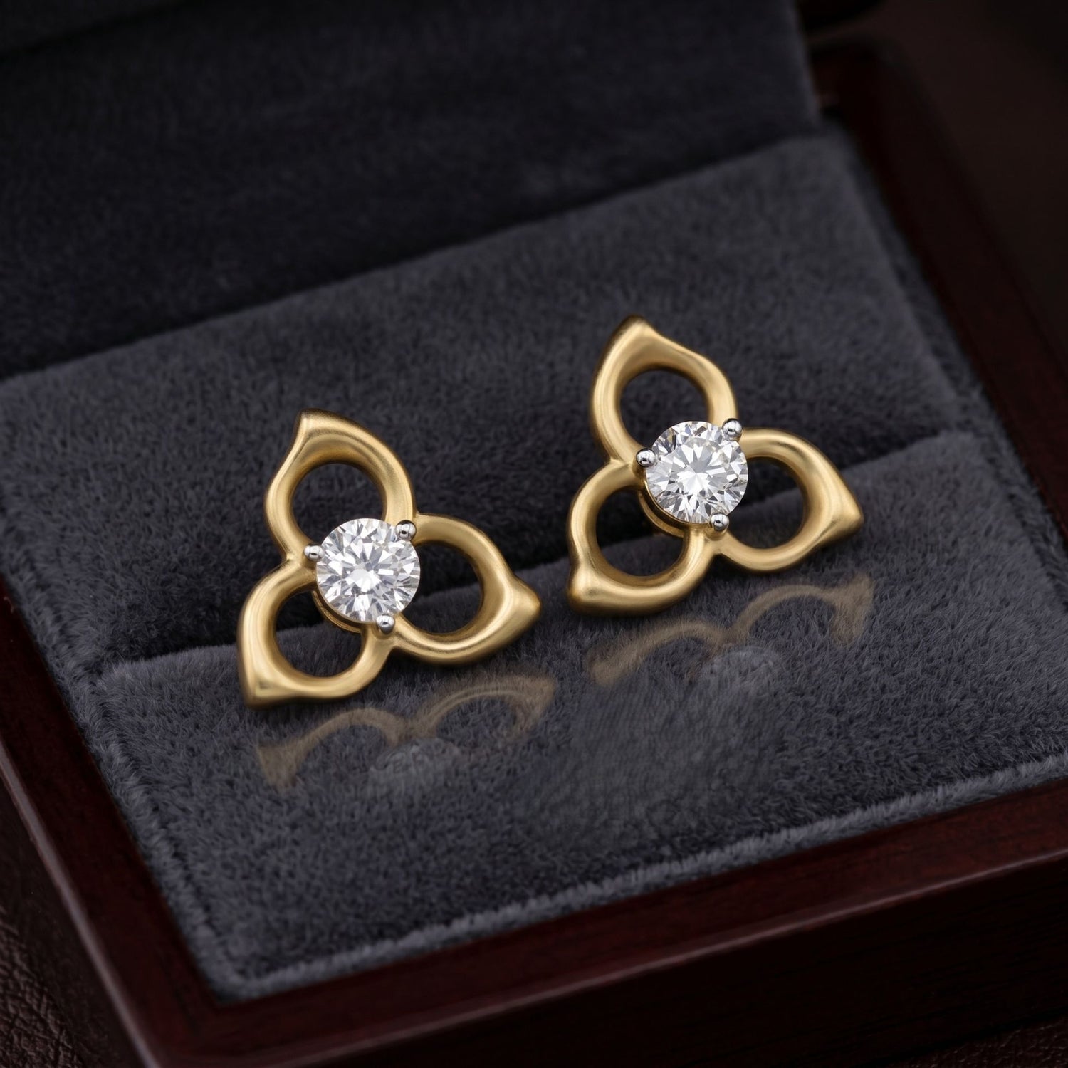 Triad Crest Sparkle Lab Grown Diamond Earrings