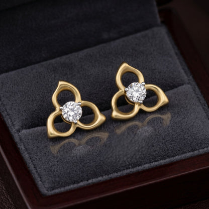 Triad Crest Sparkle Lab Grown Diamond Earrings