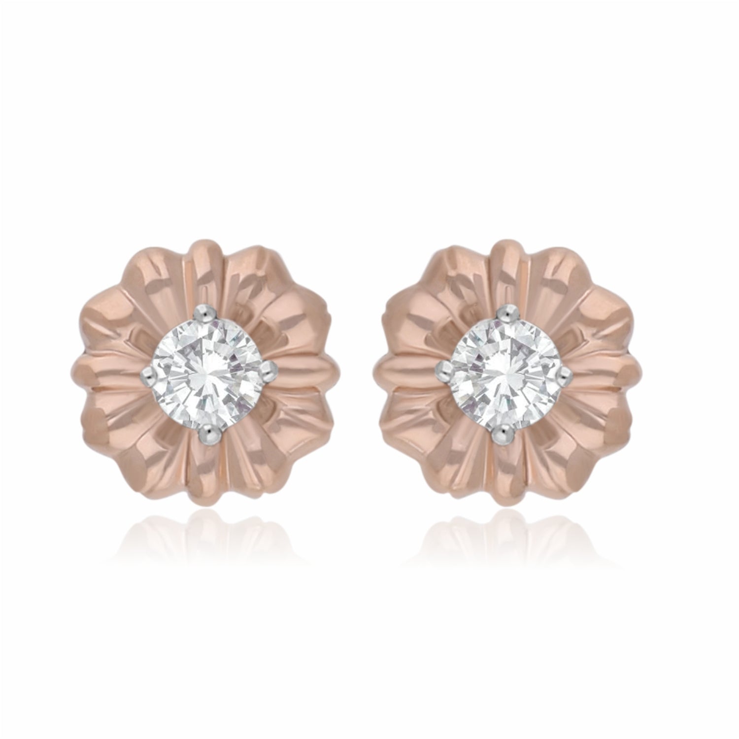 Blush Radiance Shell Lab Grown Diamond Earrings