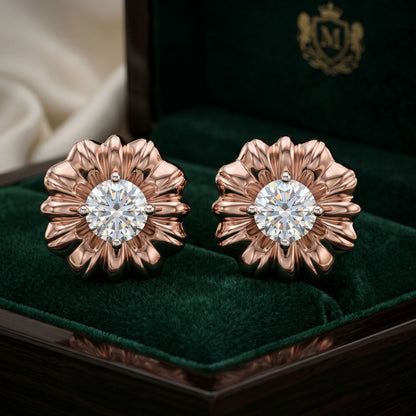 Blush Radiance Shell Lab Grown Diamond Earrings