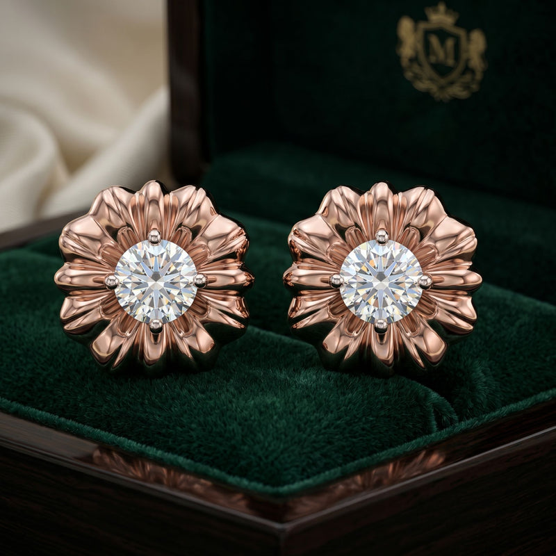 Blush Radiance Shell Lab Grown Diamond Earrings