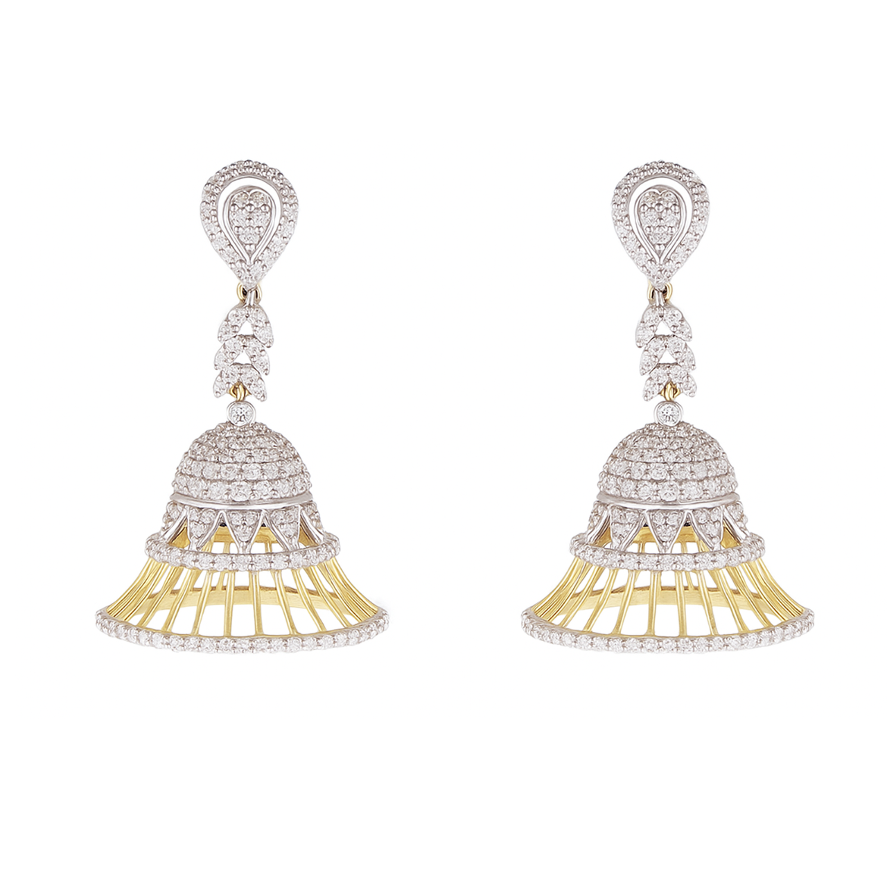 Svarna Palace Dome Lab Grown Diamond Earrings