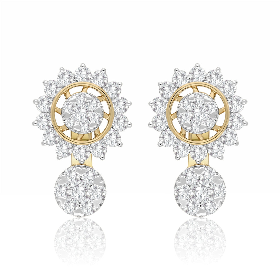 Sunflare Cluster Bloom Lab Grown Diamond Earrings