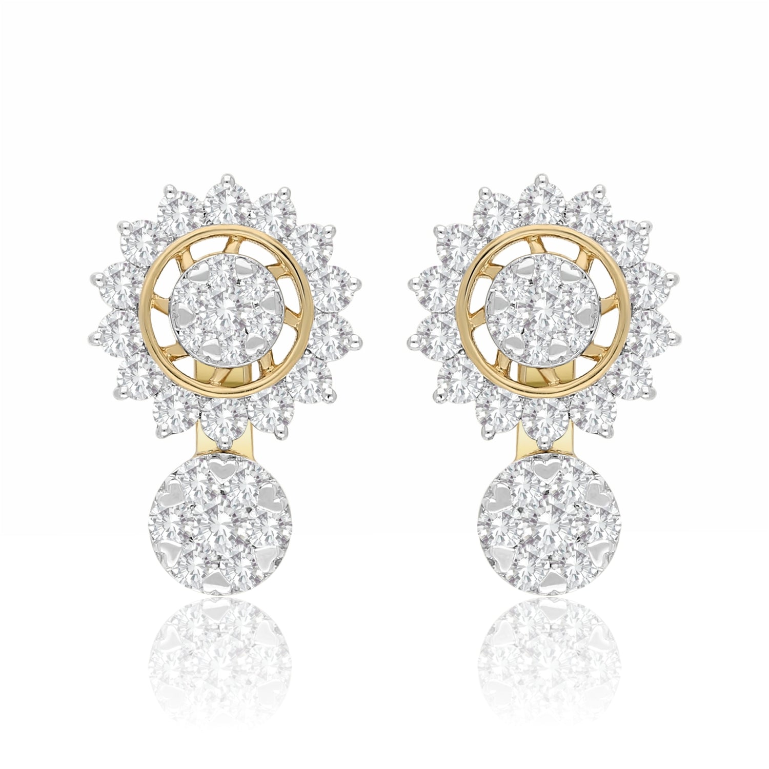 Sunflare Cluster Bloom Lab Grown Diamond Earrings