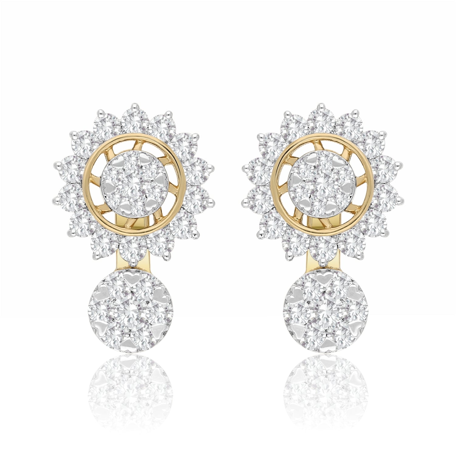 Sunflare Cluster Bloom Lab Grown Diamond Earrings