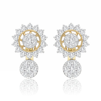 Sunflare Cluster Bloom Lab Grown Diamond Earrings