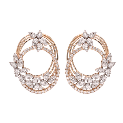 Springtime Orbit Cluster Lab Grown Diamond Earrings