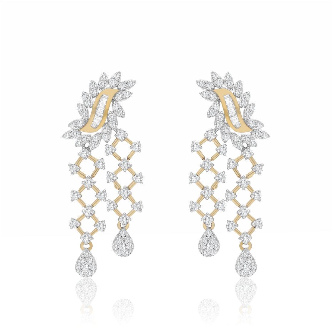 Verdant Shine Net Lab Grown Diamond Earrings