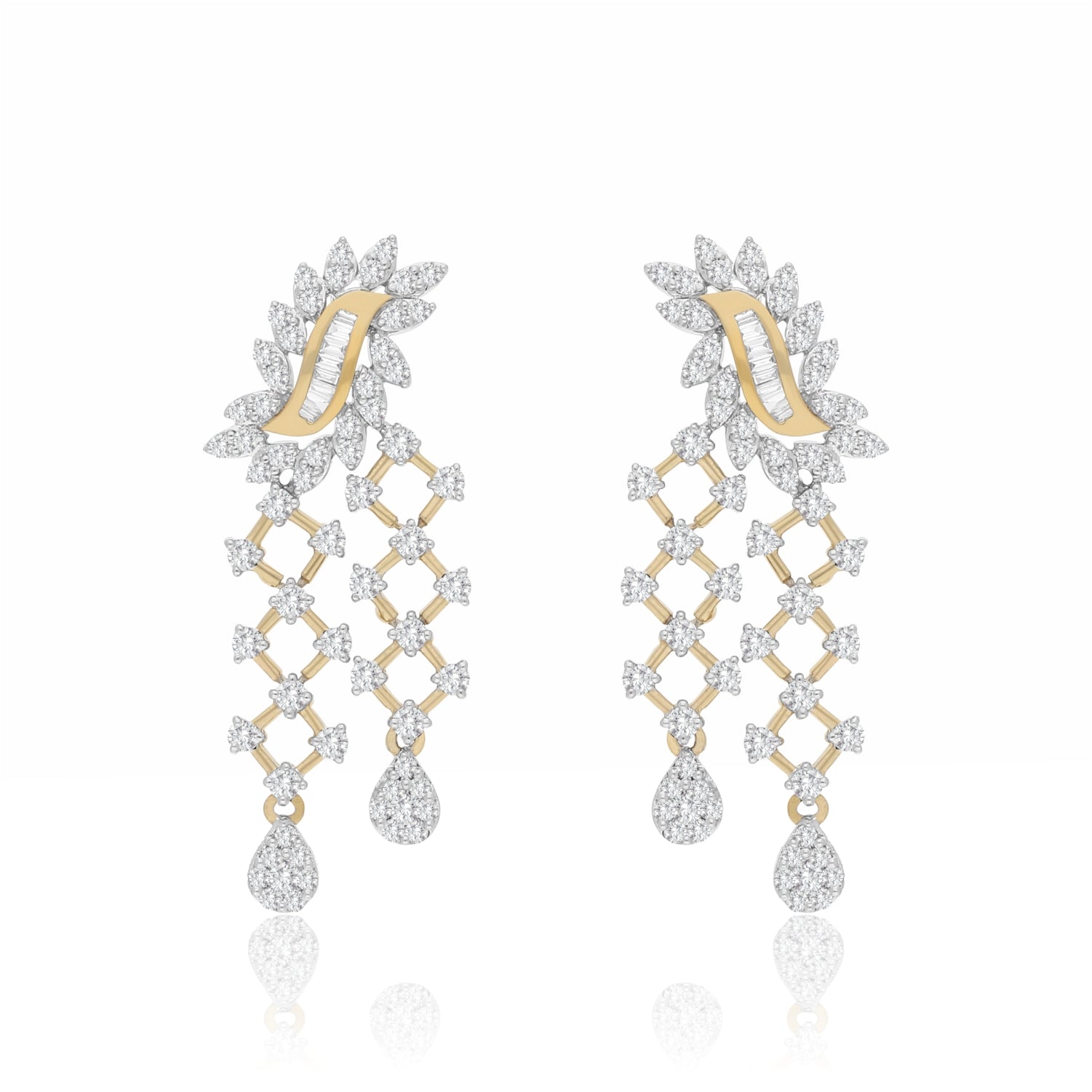 Verdant Shine Net Lab Grown Diamond Earrings