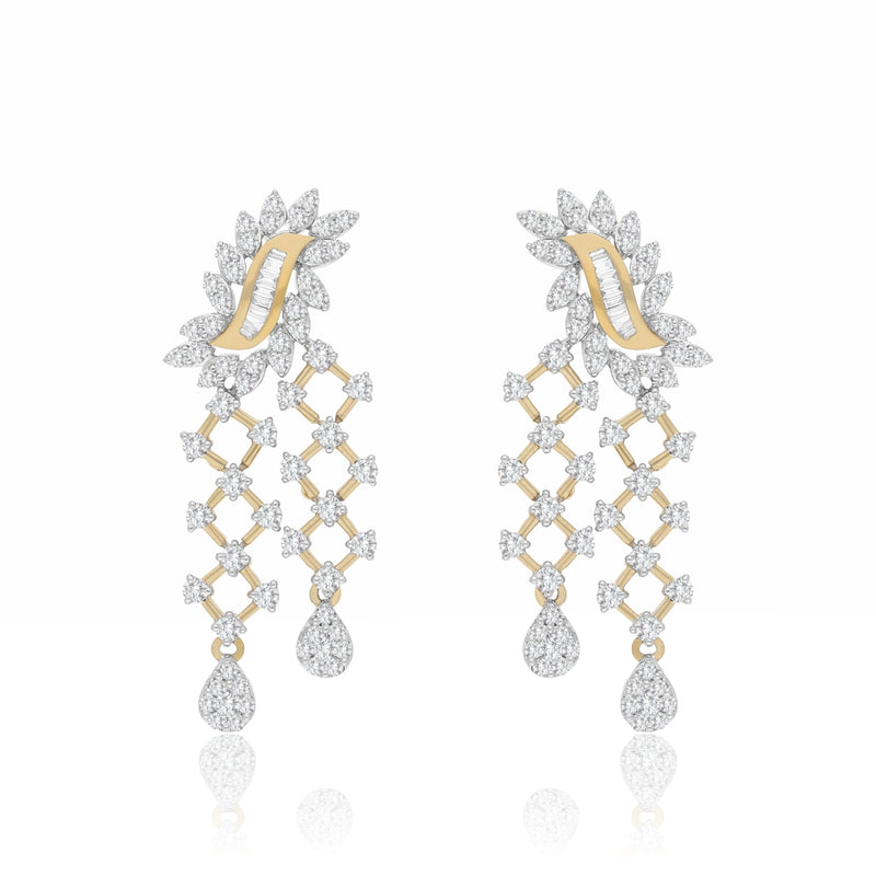 Verdant Shine Net Lab Grown Diamond Earrings
