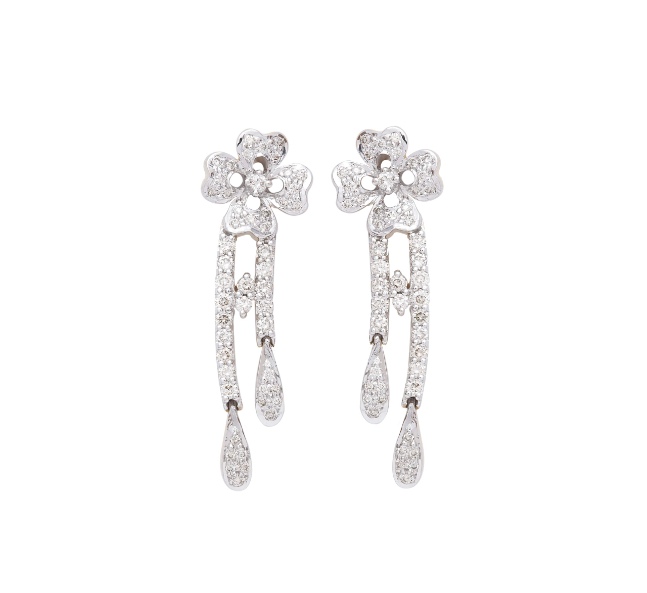 Starlet Flora Rain Lab Grown Diamond Earrings