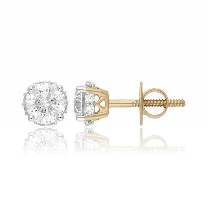 Regal Petal Basket Lab Grown Diamond Earrings