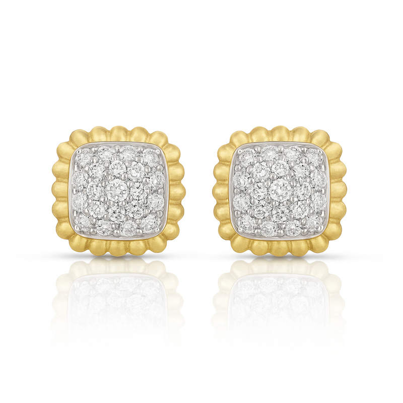 Royale Scallop Sparkle Lab Grown Diamond Earrings