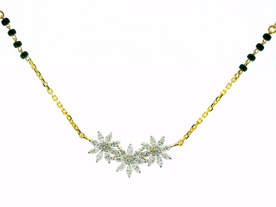 Floral Symphony Lab Grown Diamond Mangalsutra