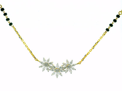 Floral Symphony Lab Grown Diamond Mangalsutra