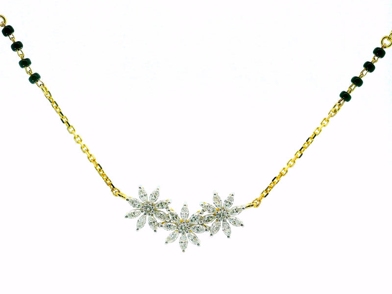 Floral Symphony Lab Grown Diamond Mangalsutra