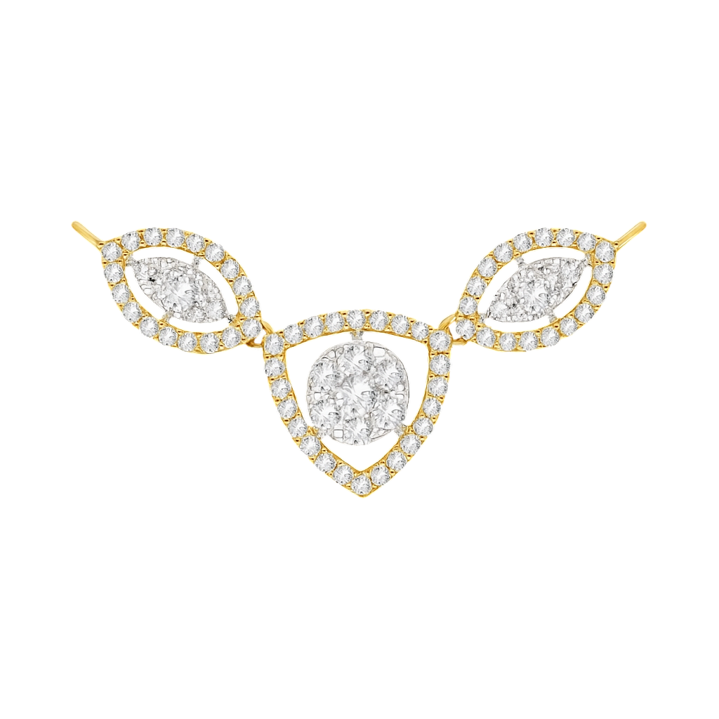 Trifold Elegance Lab Grown Diamond Mangalsutra