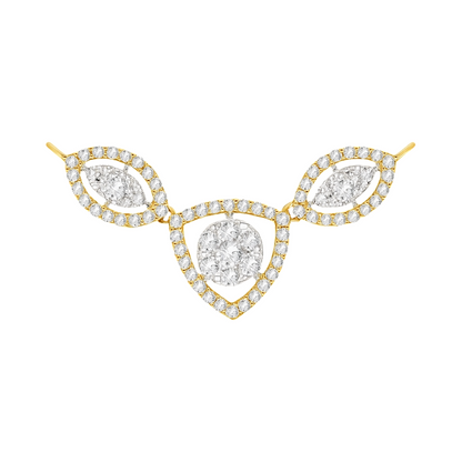 Trifold Elegance Lab Grown Diamond Mangalsutra