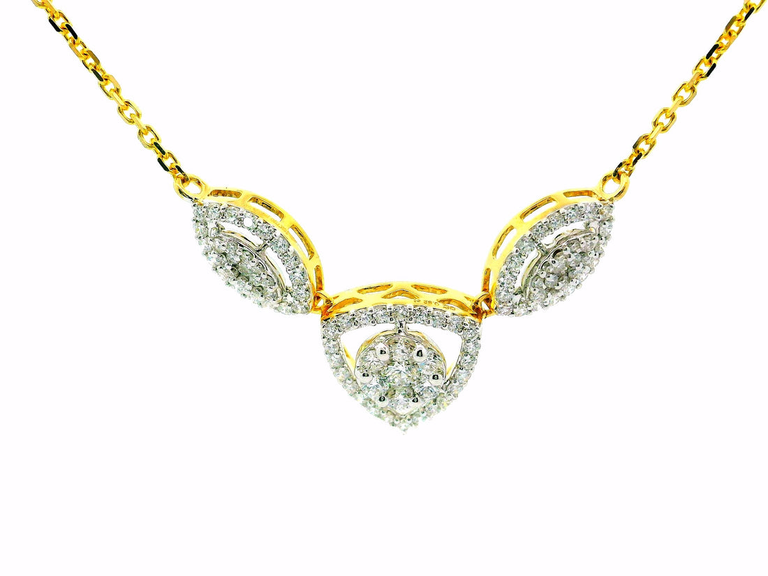 Trifold Elegance Lab Grown Diamond Mangalsutra