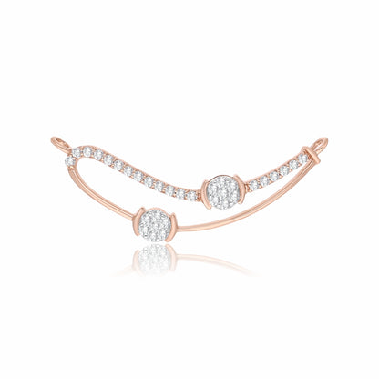 Divinara Curve Lab Grown Diamond Mangalsutra