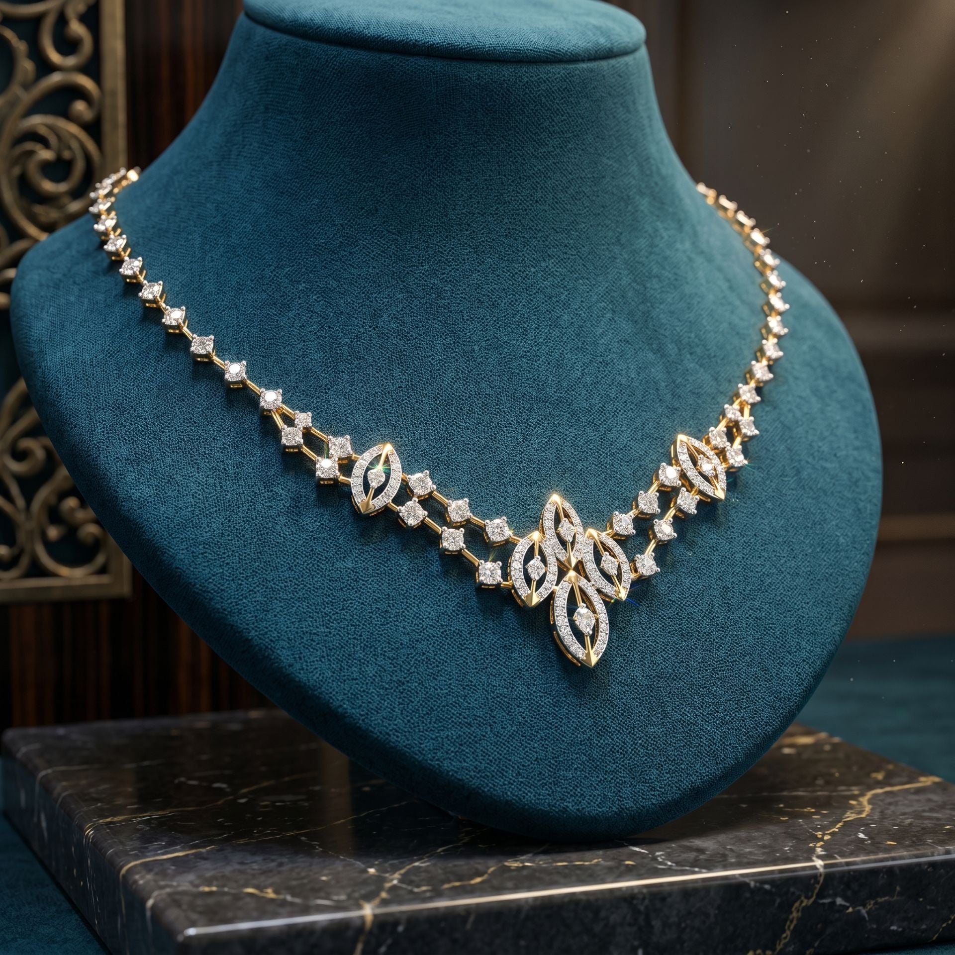 Serenade Leaf Lab Grown Diamond Necklace
