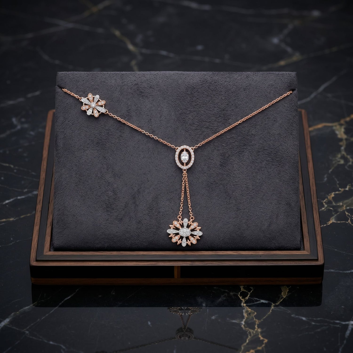 Blossom Cascade Lab Grown Diamond Necklace