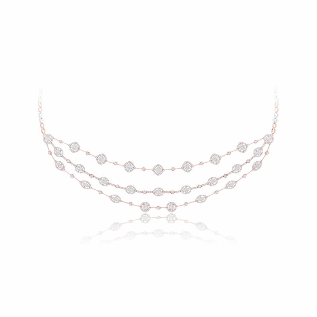 Elara Triple Elegance Lab Grown Diamond Necklace