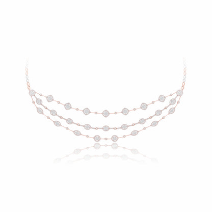 Elara Triple Elegance Lab Grown Diamond Necklace
