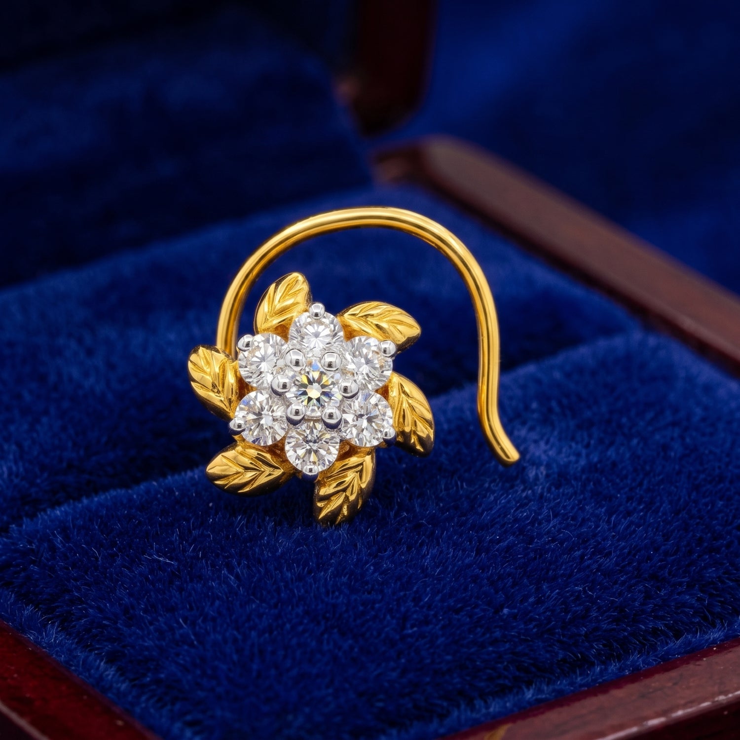 Blooming Elegance Lab Grown Diamond Nosepin