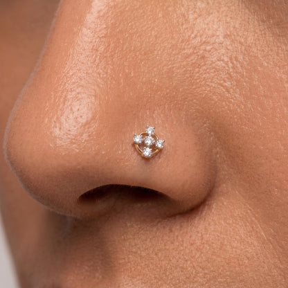 Celestial Bloom Lab Grown Diamond Nosepin