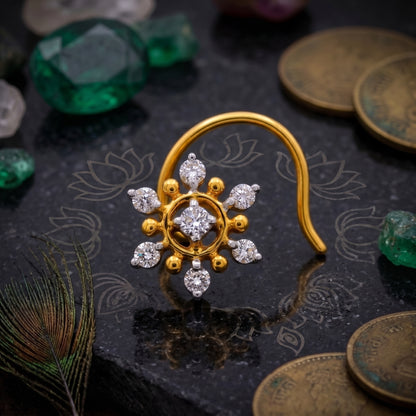 Celestial Blooming Lab Grown Diamond Nosepin