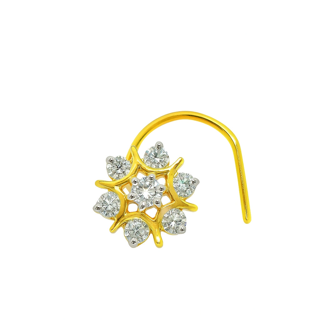 Floral Spark Lab Grown Diamond Nosepin