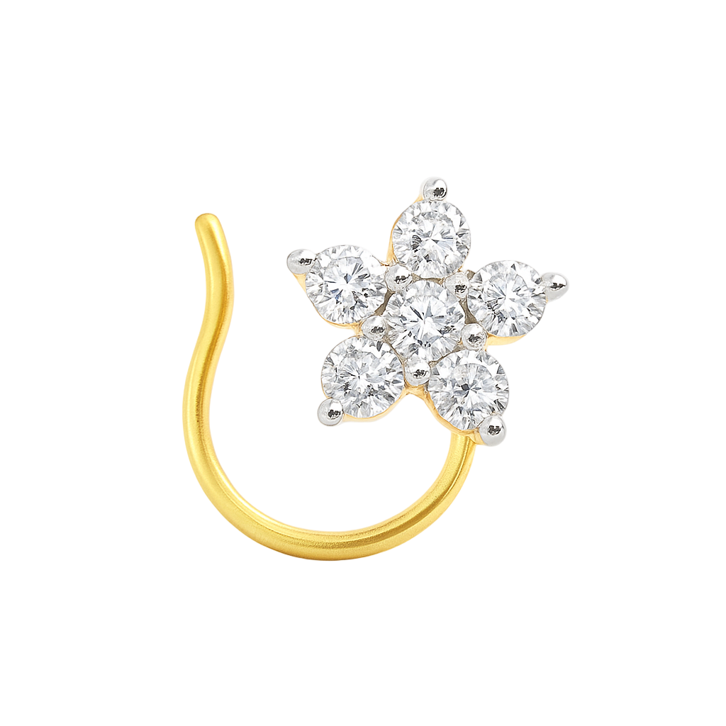 Whimsical Bloom Lab Grown Diamond Nosepin