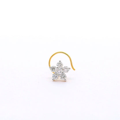 Whimsical Bloom Lab Grown Diamond Nosepin