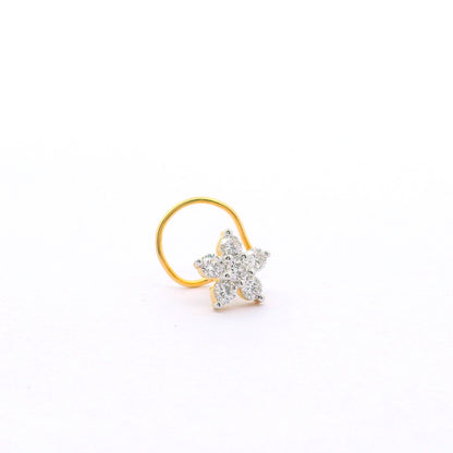 Whimsical Bloom Lab Grown Diamond Nosepin