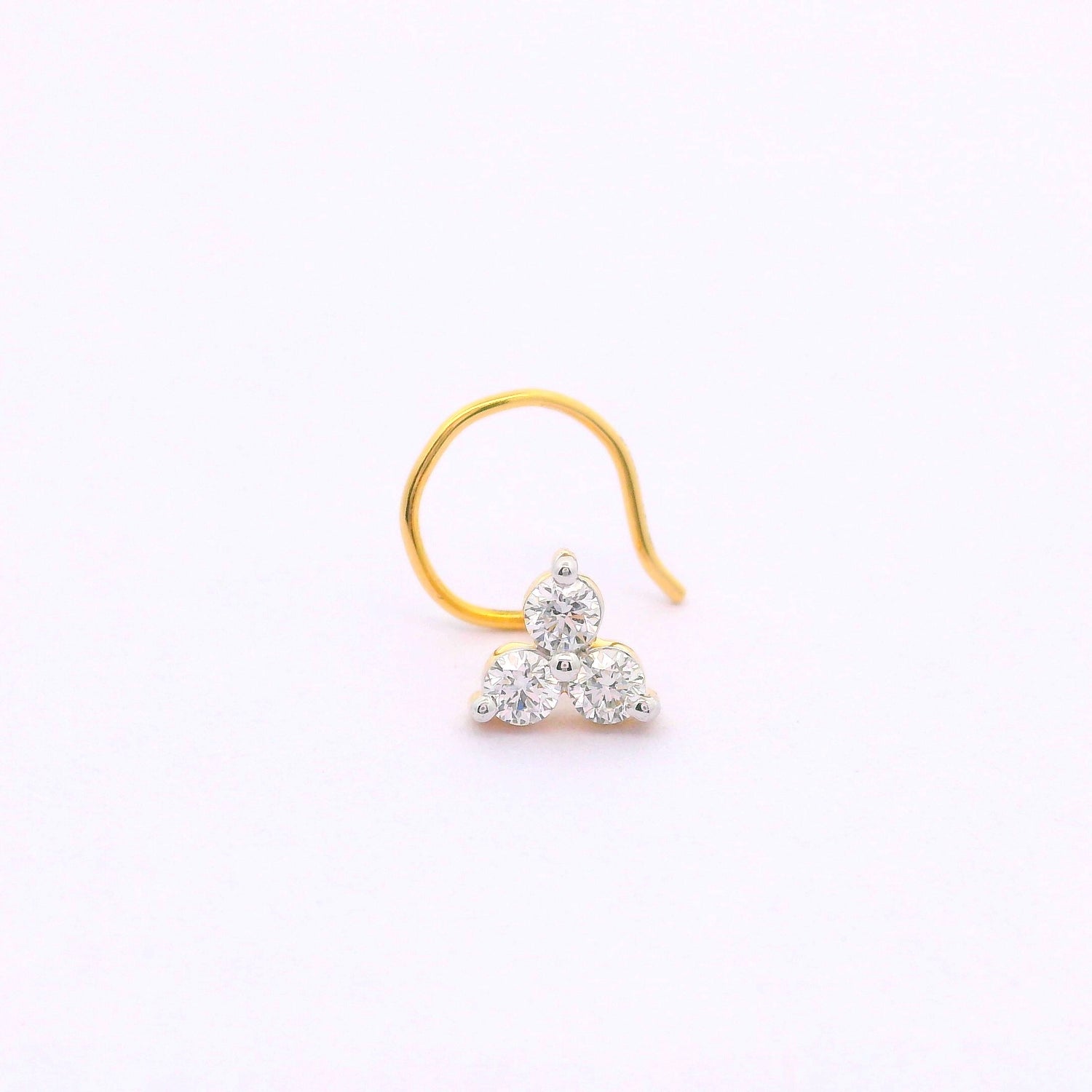 Harmony Triad Lab Grown Diamond Nosepin
