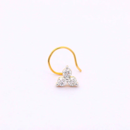 Harmony Triad Lab Grown Diamond Nosepin